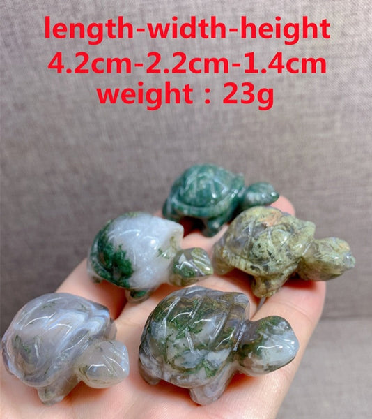 Green Moss Agate Tortoise-ToShay.org