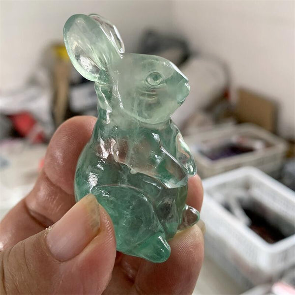 Green Fluorite Rabbit-ToShay.org