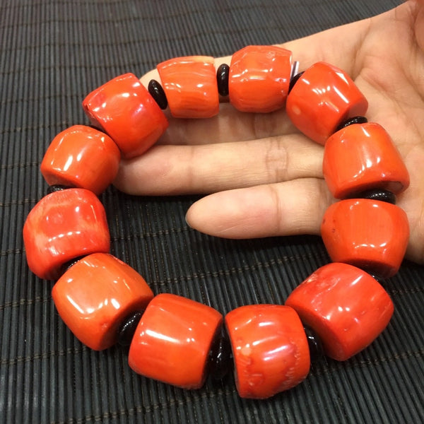 Red Coral Bead Bracelet-ToShay.org