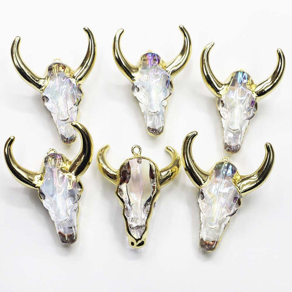 Bull Head Crystal Pendant-ToShay.org