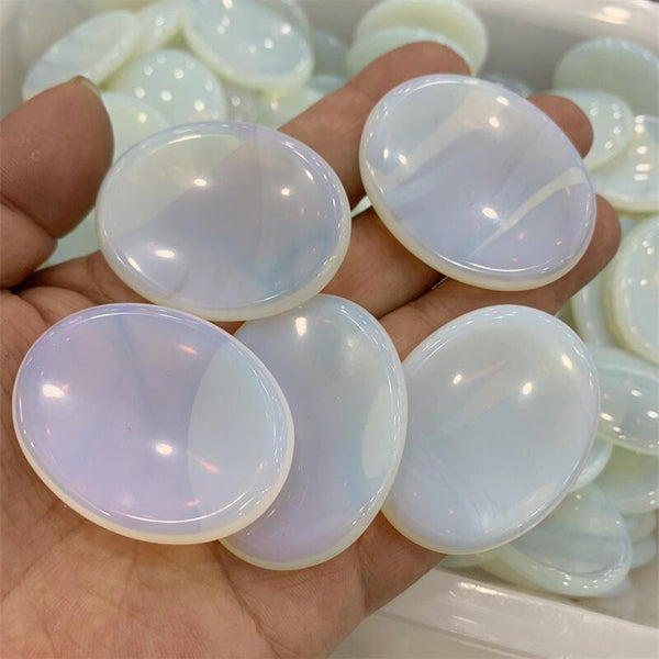 White Opalite Thumb Stone-ToShay.org