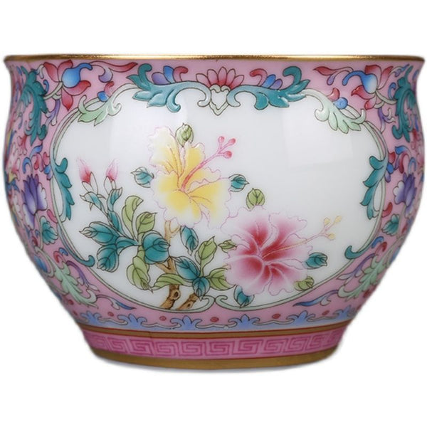 Qing Qianlong Flower Cup-ToShay.org