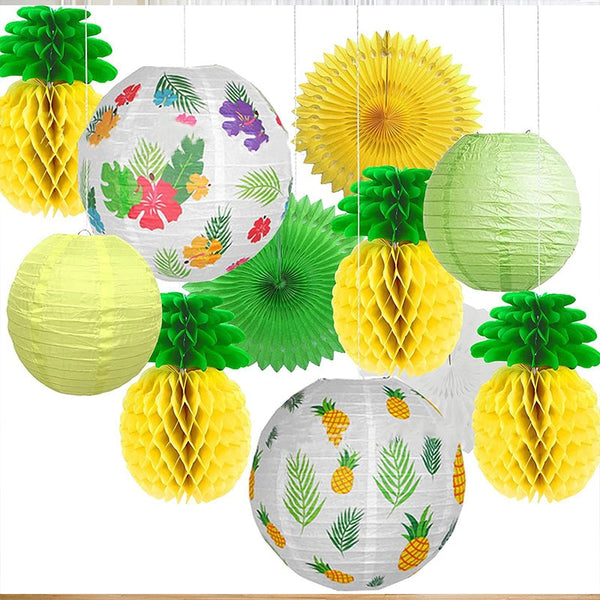 Pineapple Honeycomb Paper Lanterns-ToShay.org