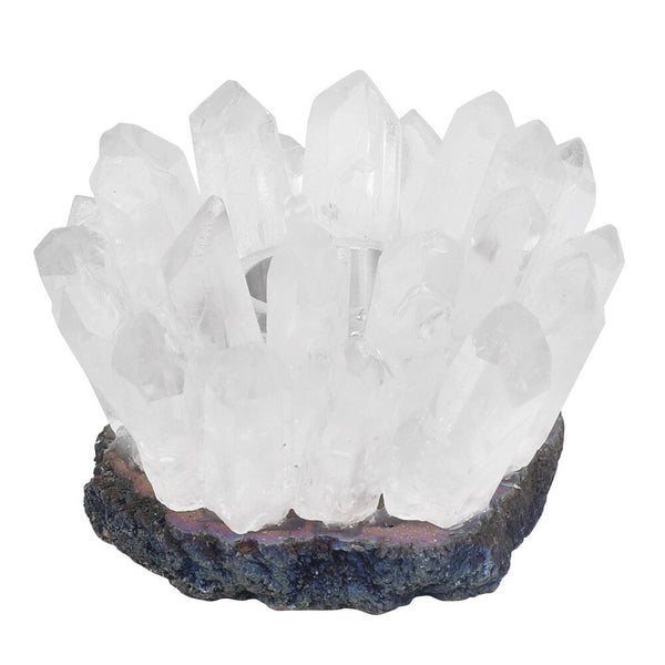 White Crystal Tealight Holder-ToShay.org