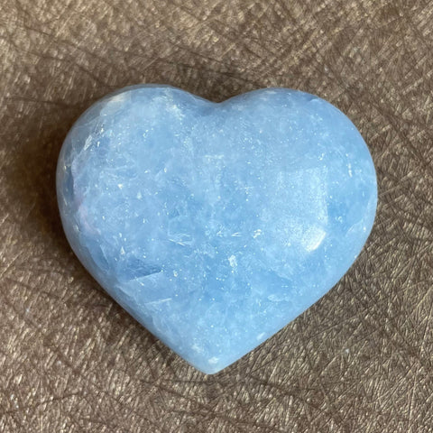 Blue Celestite Crystal Hearts-ToShay.org