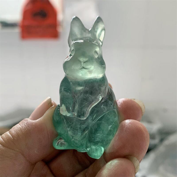 Green Fluorite Rabbit-ToShay.org