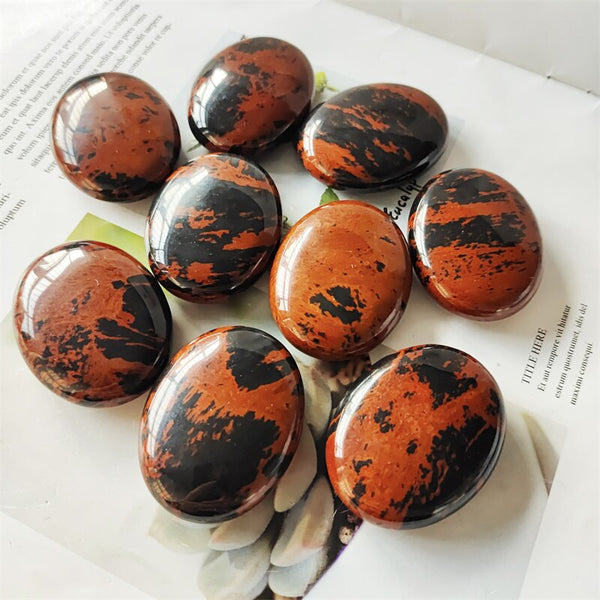 Red Obsidian Palm Stones-ToShay.org