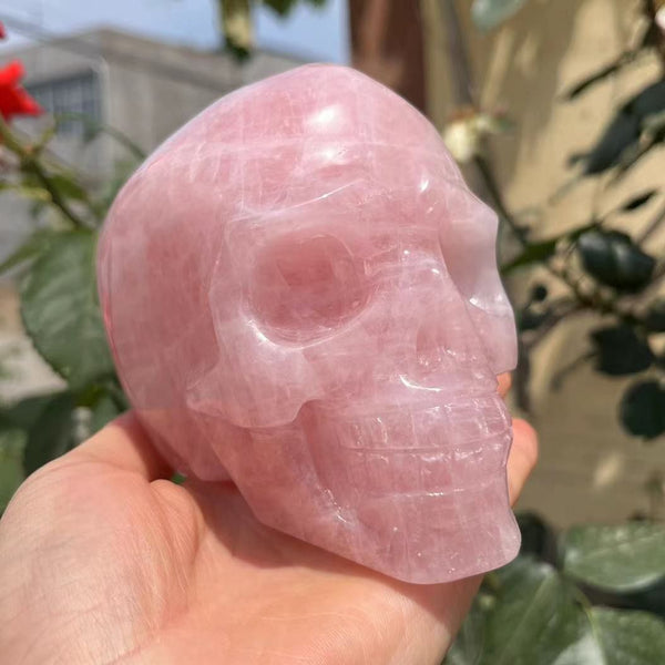 Pink Rose Quartz Skull-ToShay.org