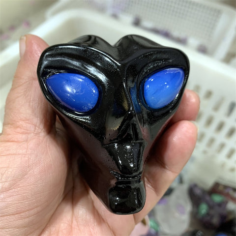 Black Obsidian Alien Skull-ToShay.org