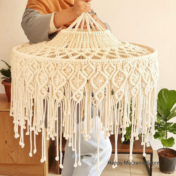 Macrame Lampshade-ToShay.org