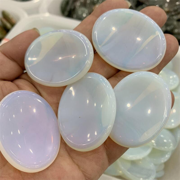 White Opalite Thumb Stone-ToShay.org