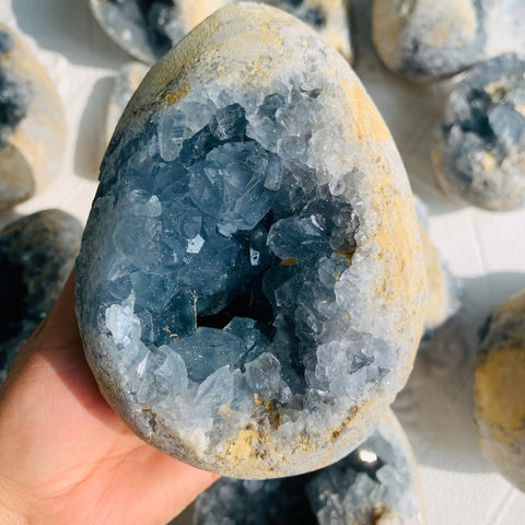 Blue Celestite Crystal Cluster-ToShay.org