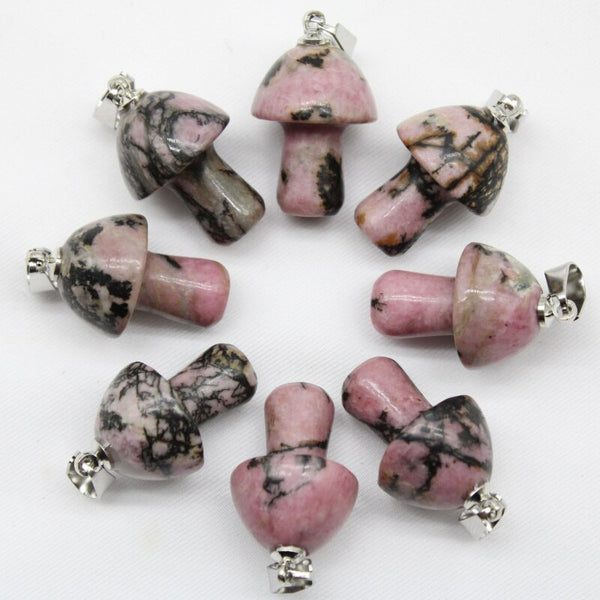 Mixed Crystal Mushroom Pendants-ToShay.org