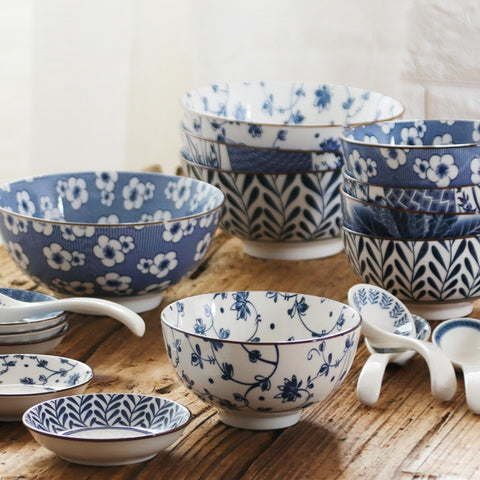 Blue White Ceramic Bowls-ToShay.org