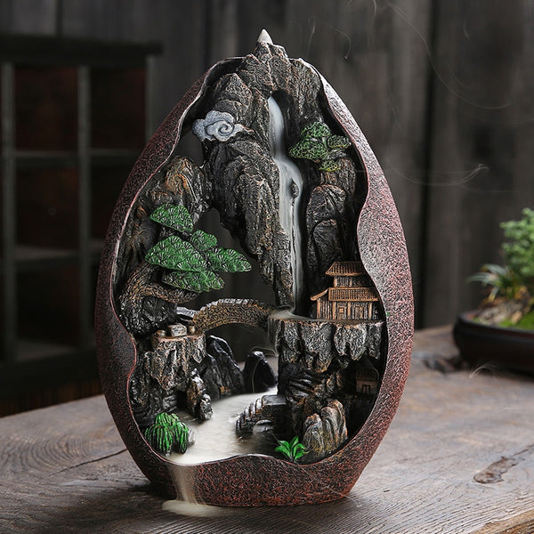 Mountain Waterfall Incense Burner-ToShay.org