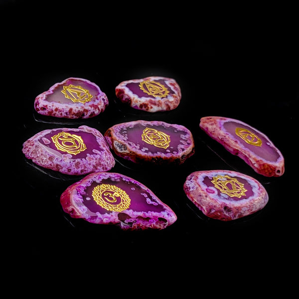 Chakra Agate Slices-ToShay.org