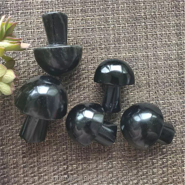 Black Obsidian Mushroom-ToShay.org