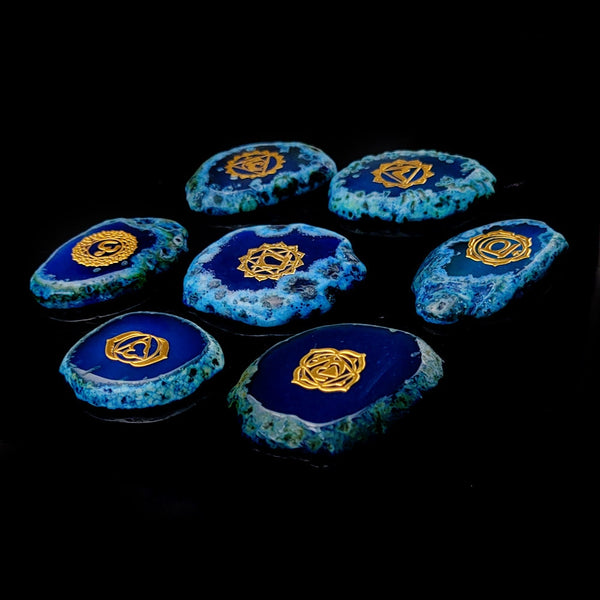 Chakra Agate Slices-ToShay.org