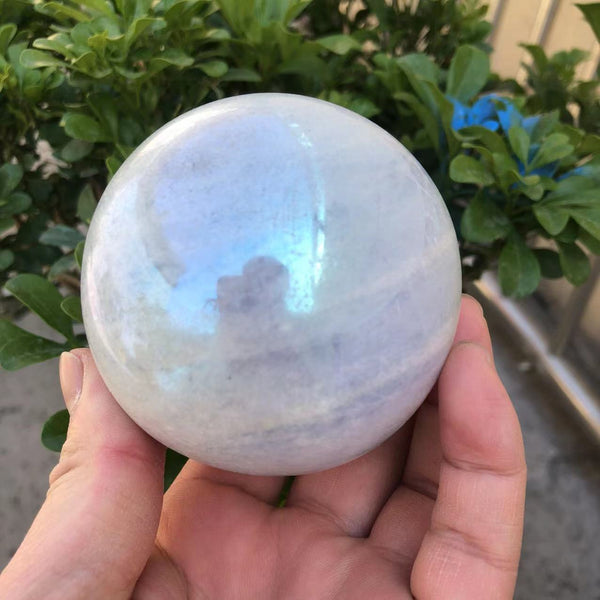 Blue Kyanite Aura Quartz Ball-ToShay.org