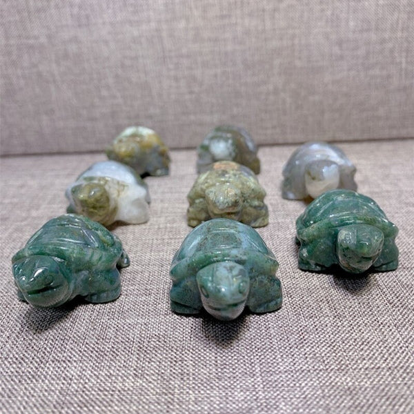 Green Moss Agate Tortoise-ToShay.org