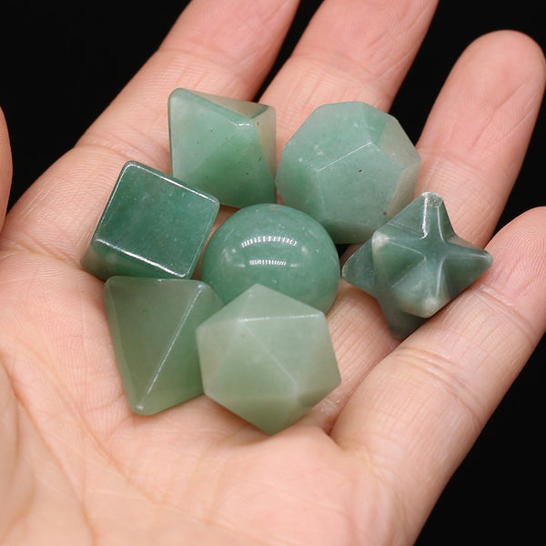 Green Aventurine Platonic Solids-ToShay.org