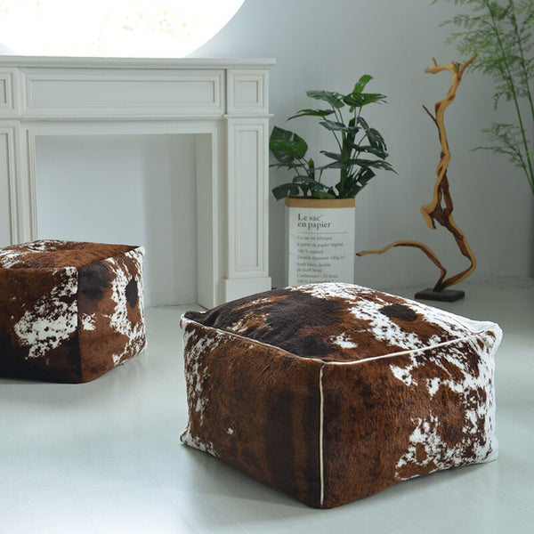 Cowhide Footstool Cover-ToShay.org