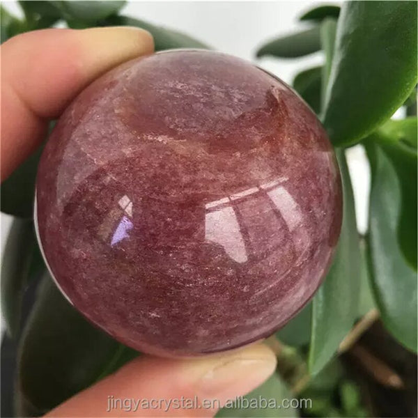 Red Strawberry Quartz Crystal Ball-ToShay.org