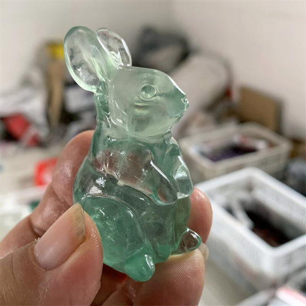 Green Fluorite Rabbit-ToShay.org