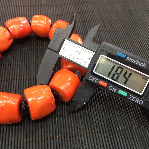 Red Coral Bead Bracelet-ToShay.org