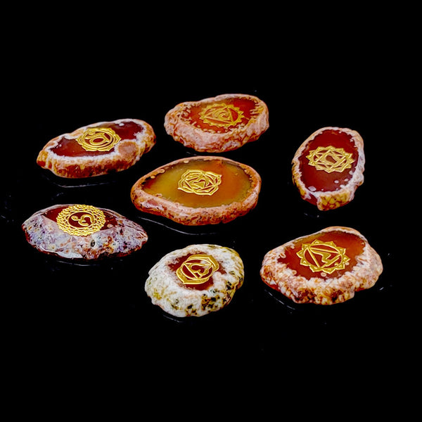 Chakra Agate Slices-ToShay.org