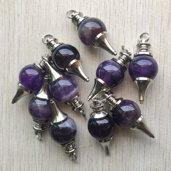 Purple Amethysts Dowsing Pendulum-ToShay.org