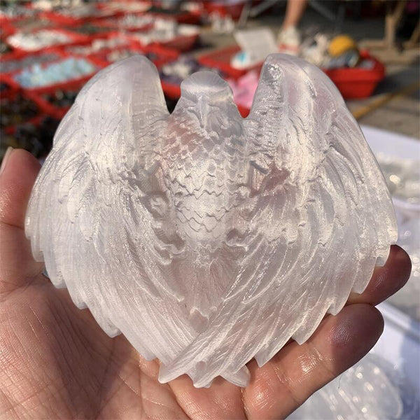 White Selenite Eagle-ToShay.org