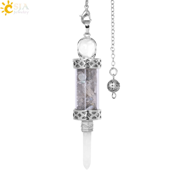 Mixed Crystal Wishing Bottle Pendulum-ToShay.org