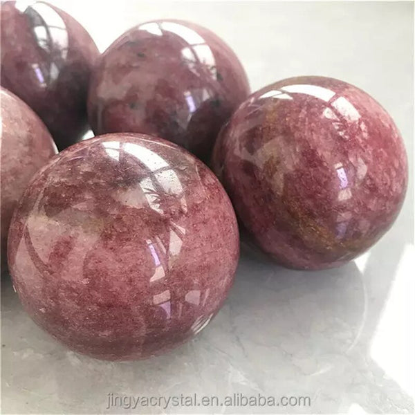 Red Strawberry Quartz Crystal Ball-ToShay.org