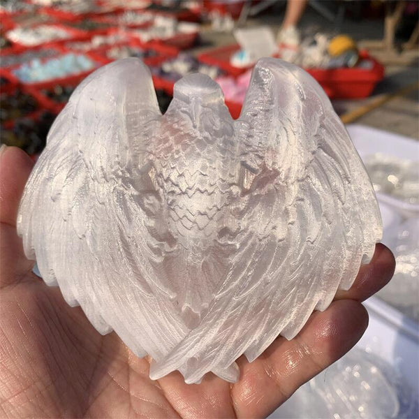 White Selenite Eagle-ToShay.org