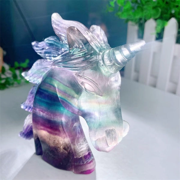 Purple Fluorite Unicorn Head-ToShay.org