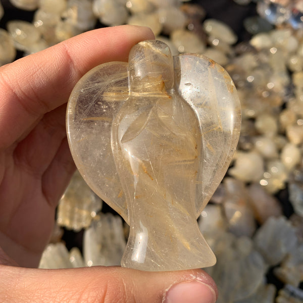 Yellow Rutilated Quartz Angel-ToShay.org