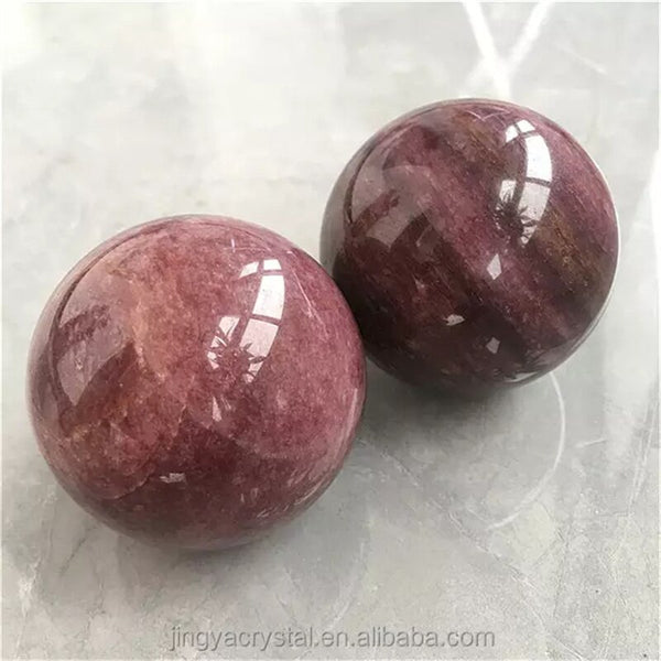 Red Strawberry Quartz Crystal Ball-ToShay.org