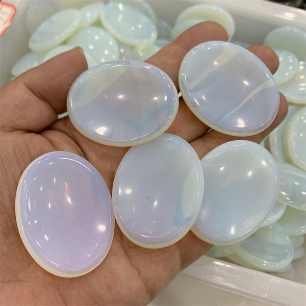 White Opalite Thumb Stone-ToShay.org