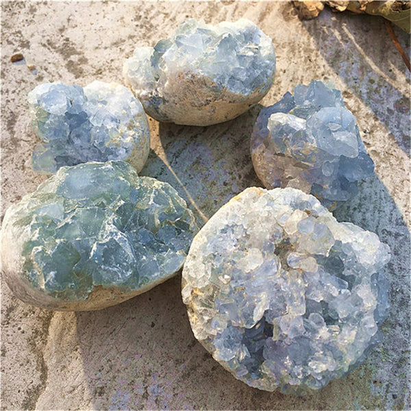 Blue Celestite Geode Crystal-ToShay.org