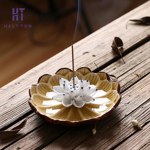 Ceramic Lotus Incense Stick Holder-ToShay.org