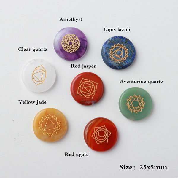 Chakra Symbols Palm Stone Set-ToShay.org