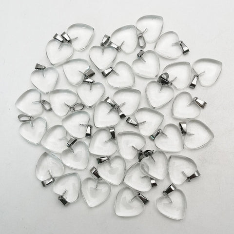 Clear Crystal Heart Pendants-ToShay.org