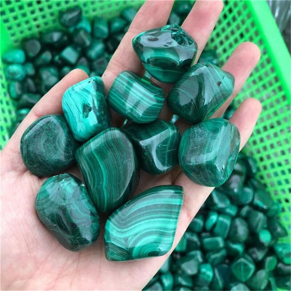 Green Malachite Tumbled Stones-ToShay.org