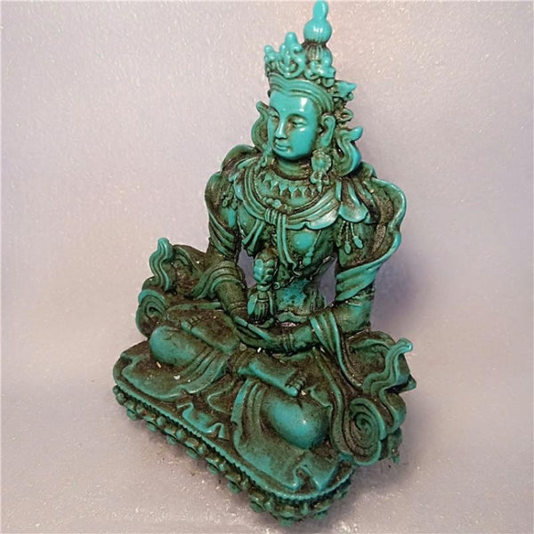 Blue Turquoise Caishen Buddha-ToShay.org