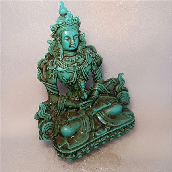 Blue Turquoise Caishen Buddha-ToShay.org