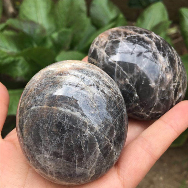 Black Moonstone Palm Stones-ToShay.org