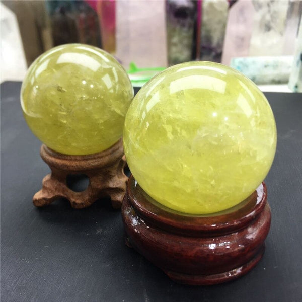 Yellow Citrine Quartz Ball-ToShay.org