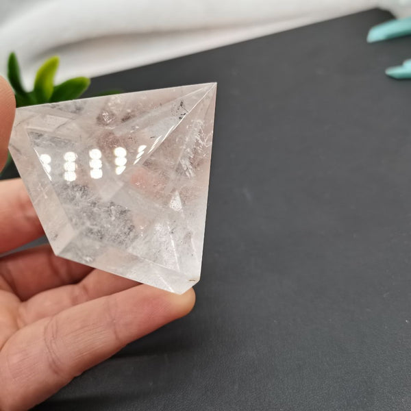 White Quartz Crystal Pyramid-ToShay.org