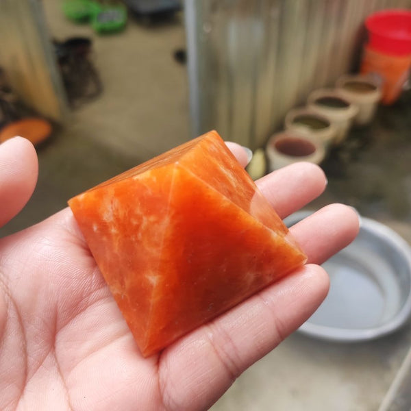 Orange Sunstone Pyramid-ToShay.org